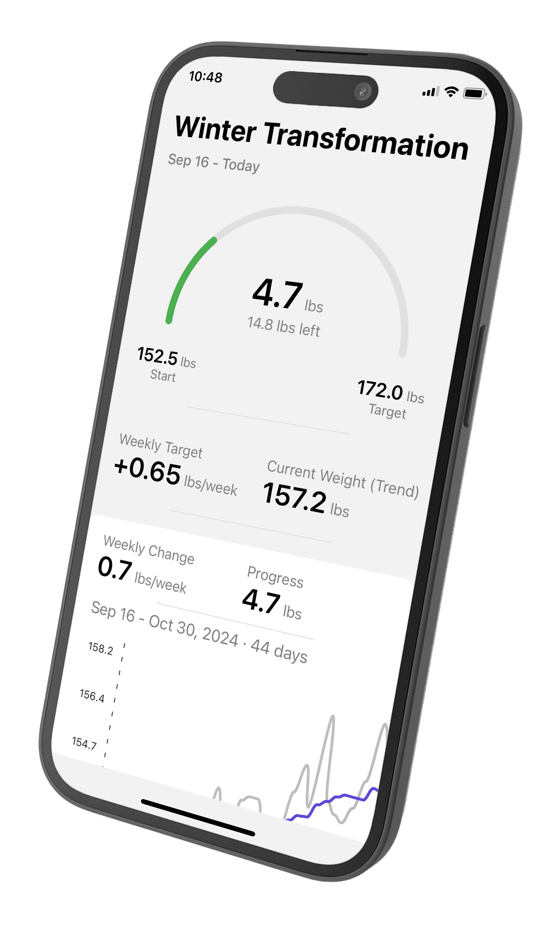 Weight goal tracking illustration