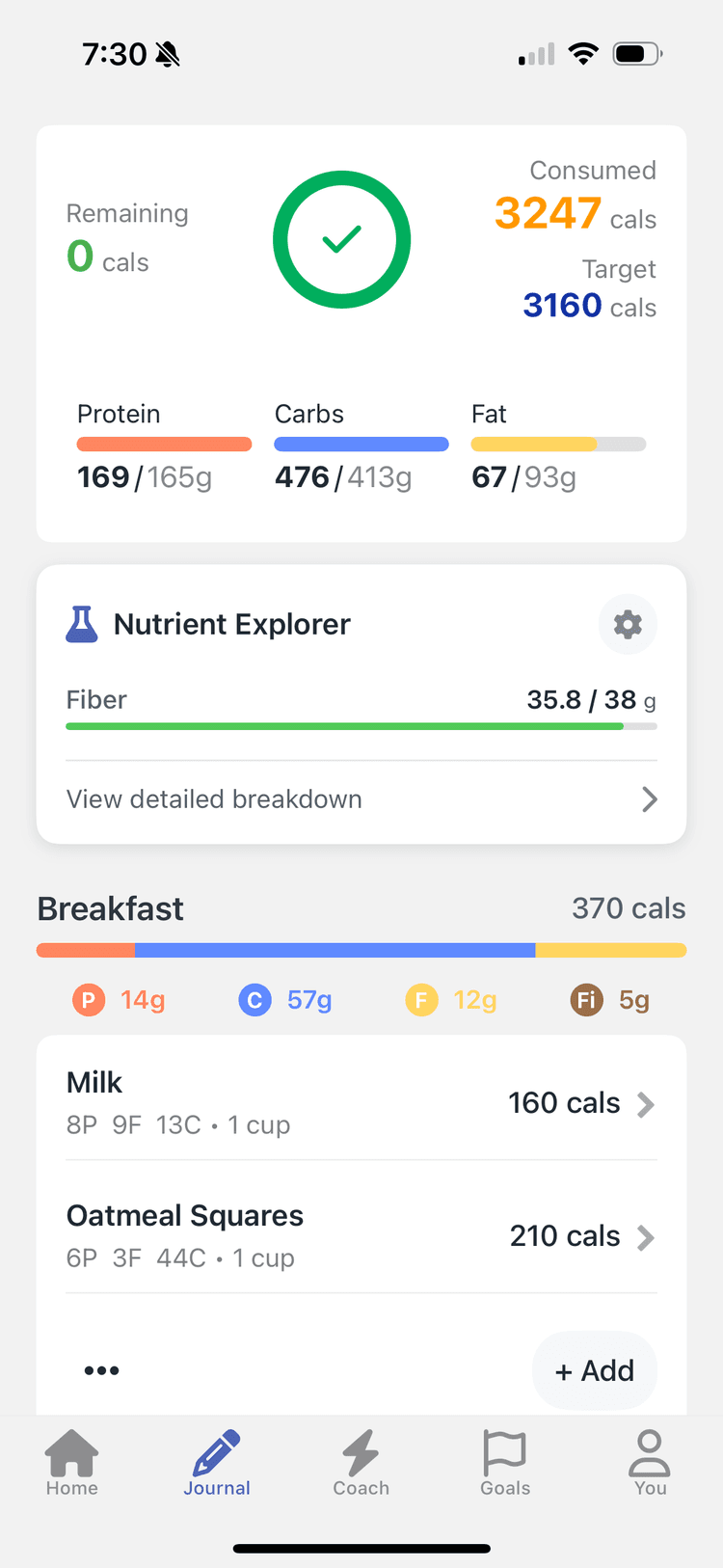 Macro Tracker with Habit Tracking